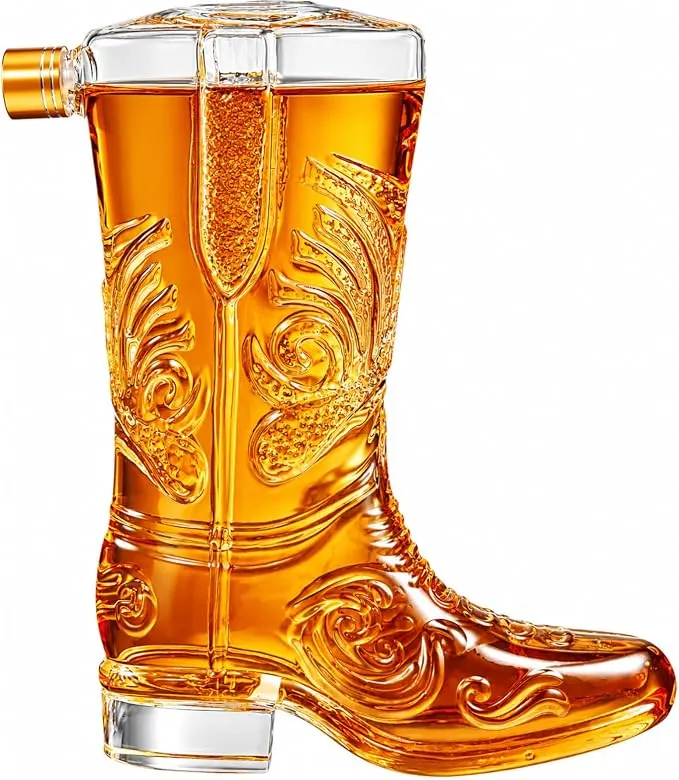 Western Cowboy Boot Whiskey Decanter