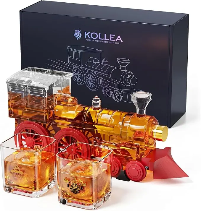 Kollea Steam Train Whiskey Decanter Gift Set