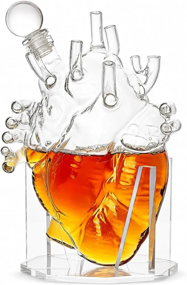 Heart Decanter Whiskey & Wine Decanter Set
