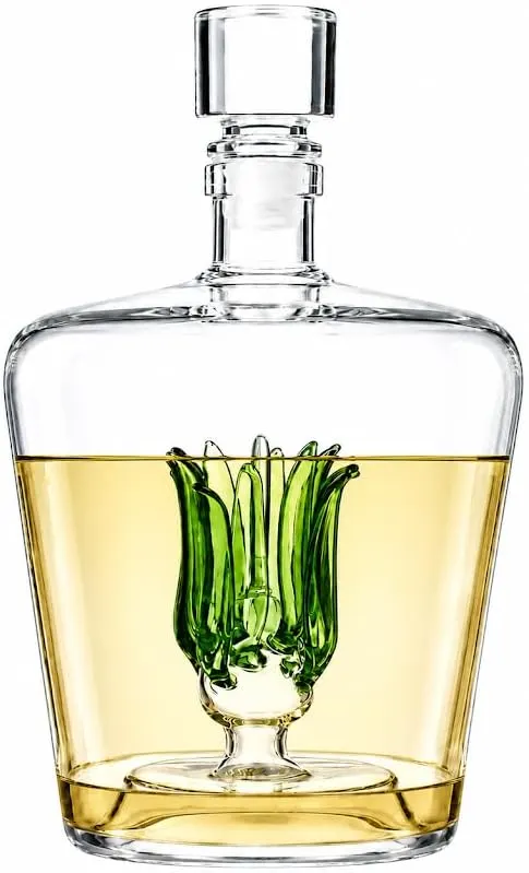 Tequila Aloe Decanter with Agave Plant