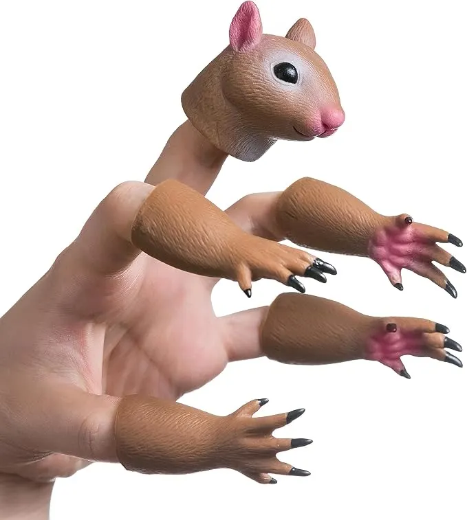 AQKILO Squirrel Finger Puppet Set