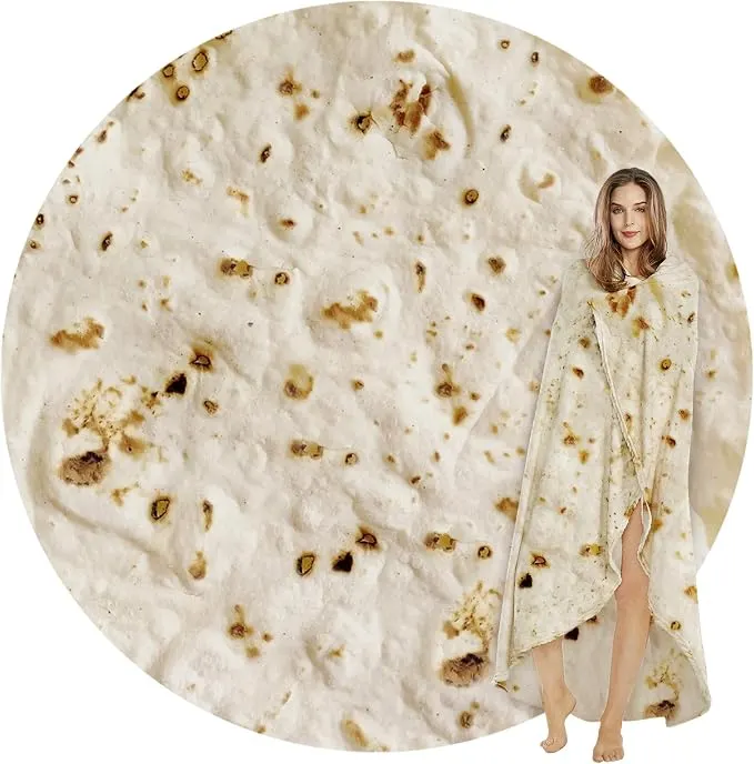 SeaRoomy Burrito Tortilla Throw Blanket