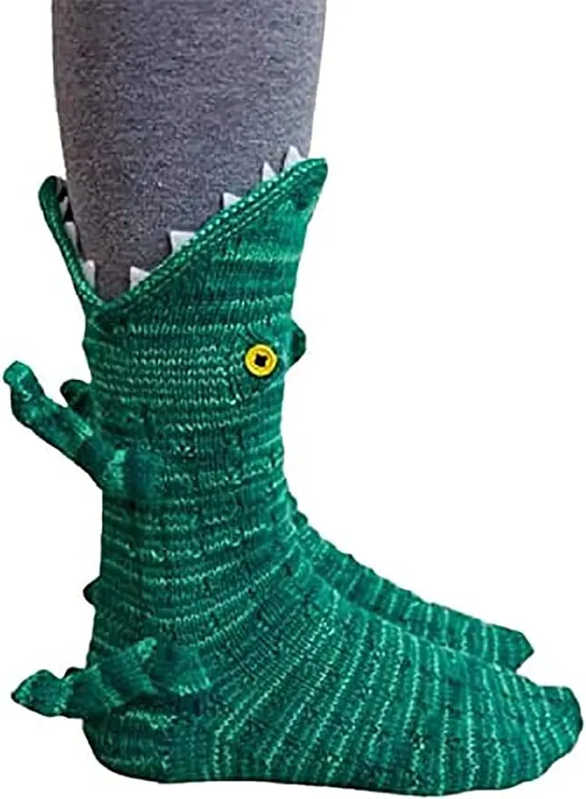 Linzhouzhiguang Novelty Crocodile Slipper Socks