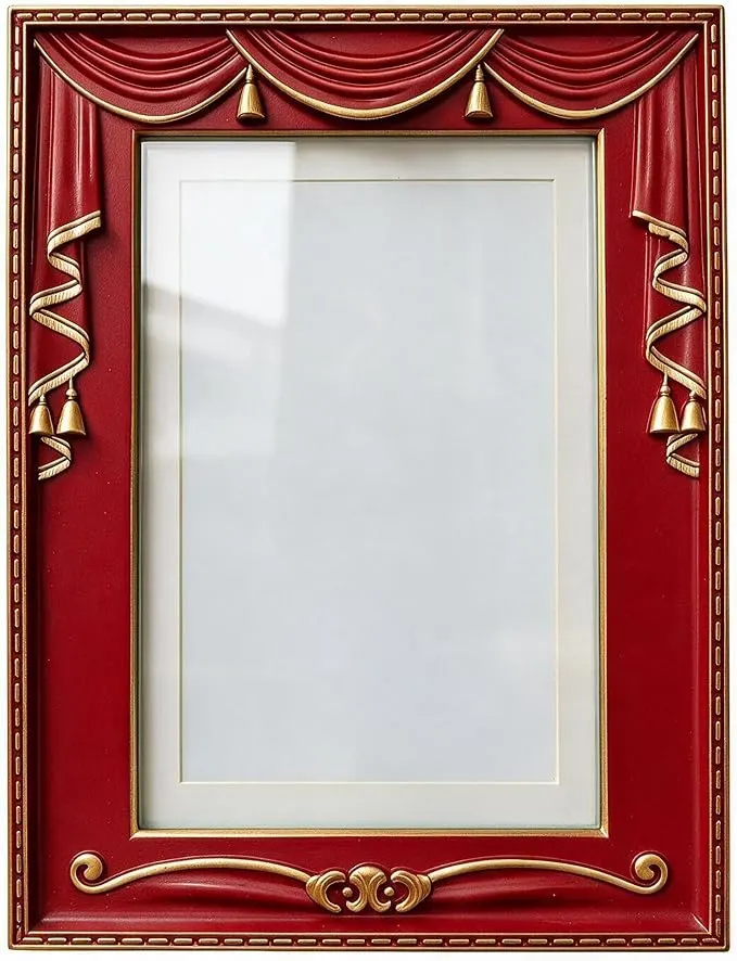 Playbill Frame, Theatre Curtain Design (Balcony Red)