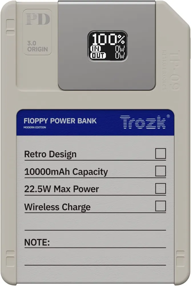 Trozk Floppy 10000mAh Magnetic Power Bank