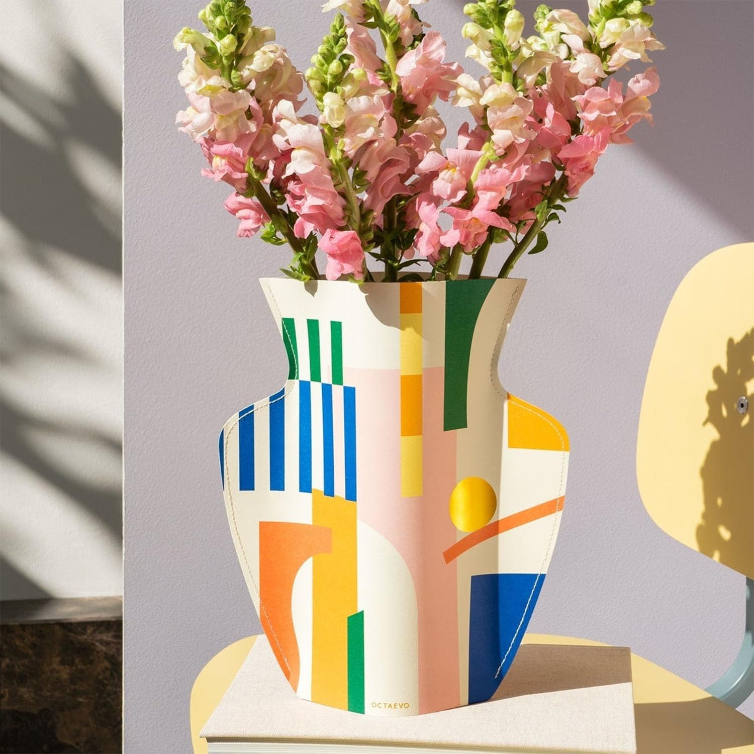 OCTAEVO Paper Vase, Handmade Water-Resistant Decorative Vase (Emporio)