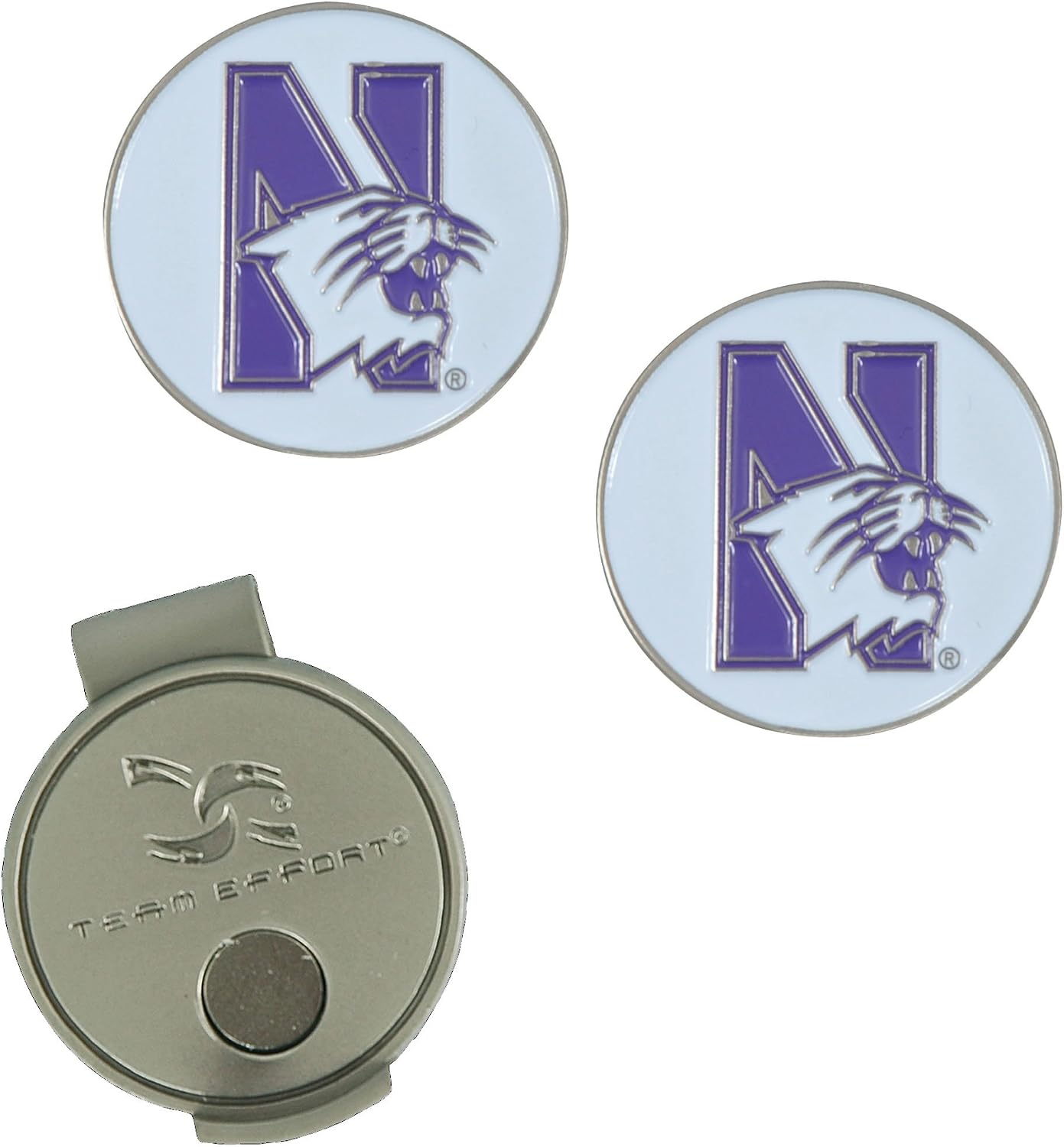 Team Effort Northwestern Wildcats Hat Clip & 2 Ball Markers