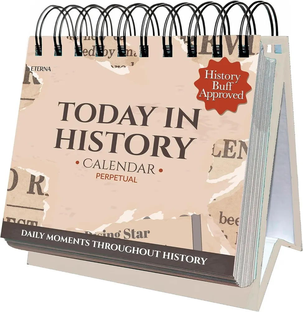 Today in History Perpetual Desktop Calendar
