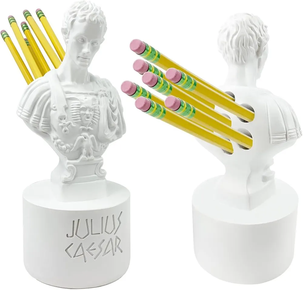Julius Caesar Pencil Holder, Desk Office Organizer