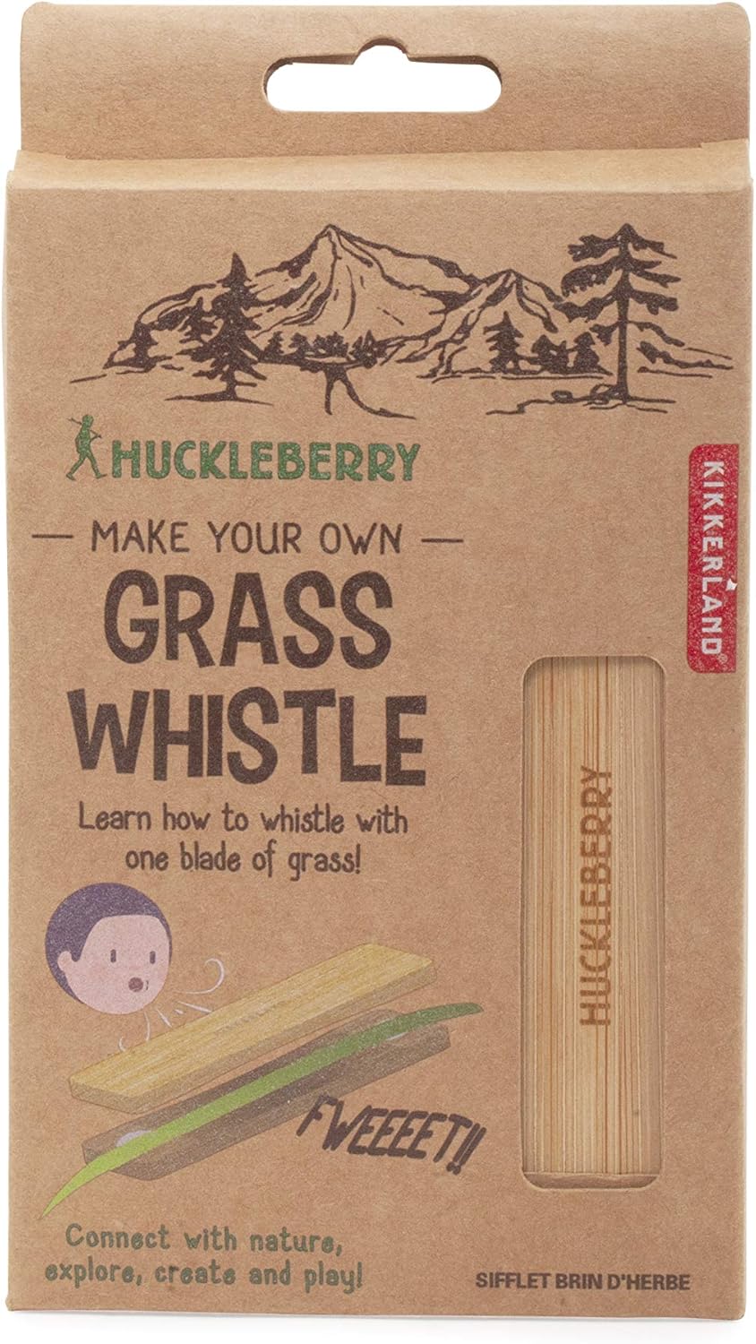 Kikkerland Huckleberry Grass Whistle, Natural Bamboo