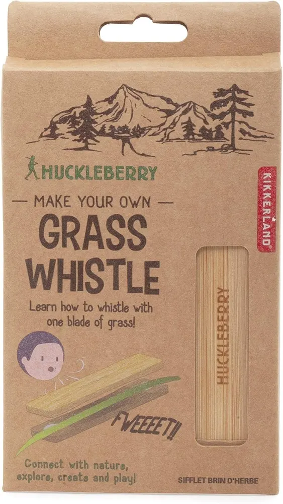 Kikkerland Huckleberry Grass Whistle, Natural Bamboo