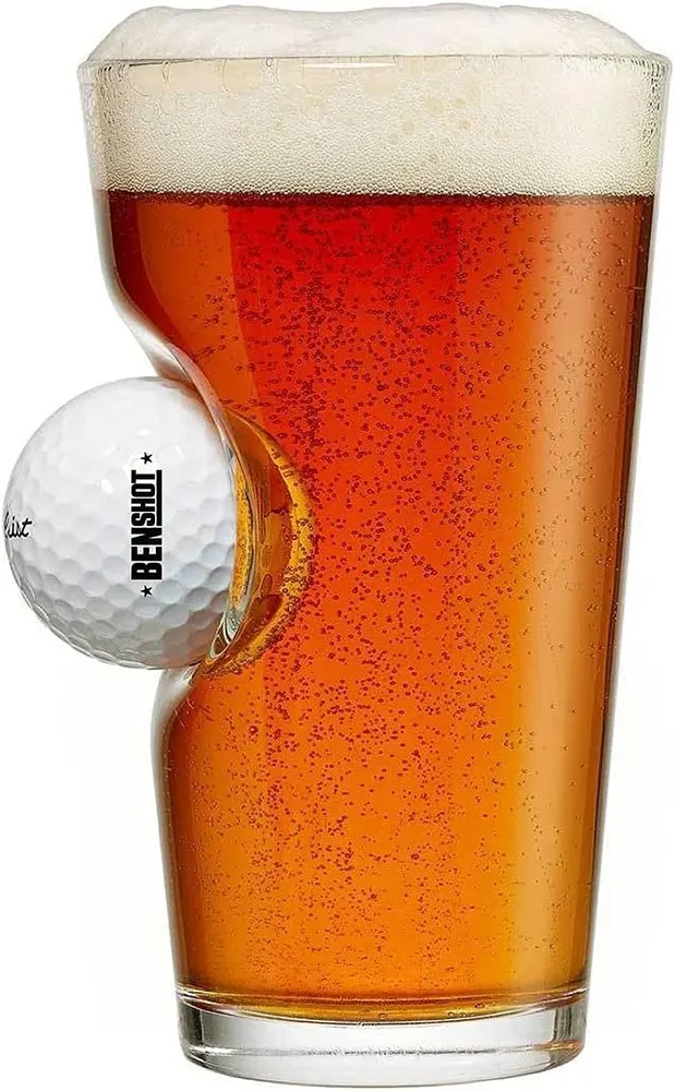 BenShot Golf Ball Pint Glass, 16oz