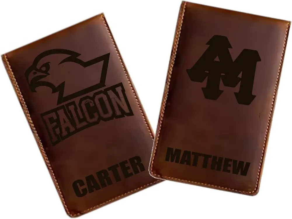 Personalized Leather Golf Scorecard and Yardage Book Holder