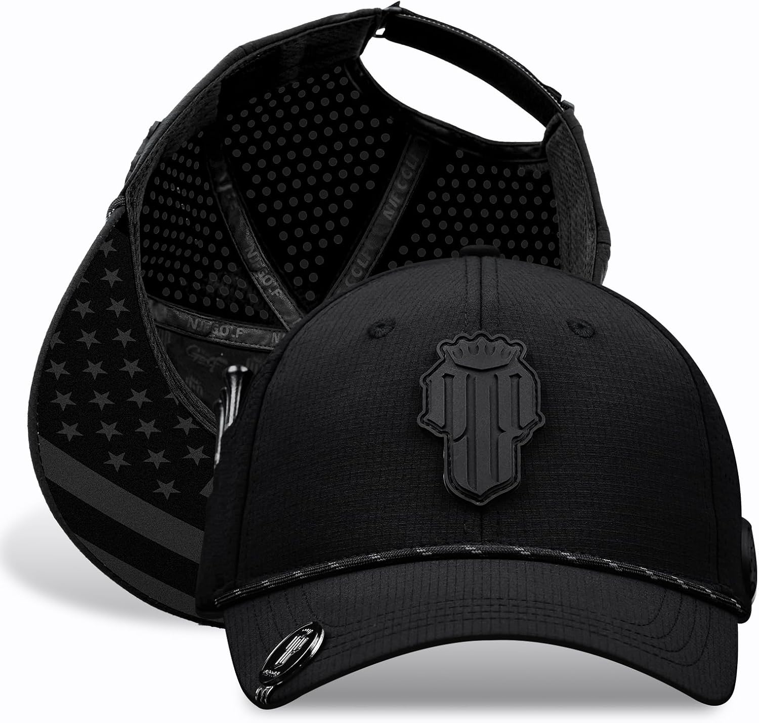 NJF Golf Hat with Tee Holder & Magnetic Ball Marker