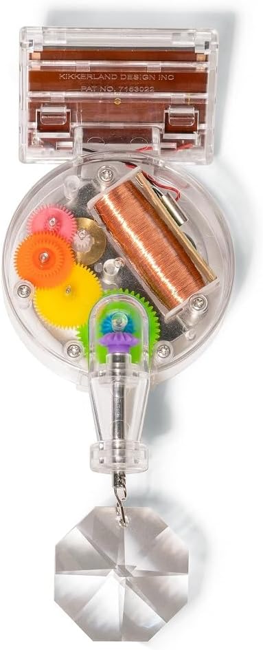 Kikkerland Solar Powered Rainbow Maker, Prism Suncatcher (Single Crystal)