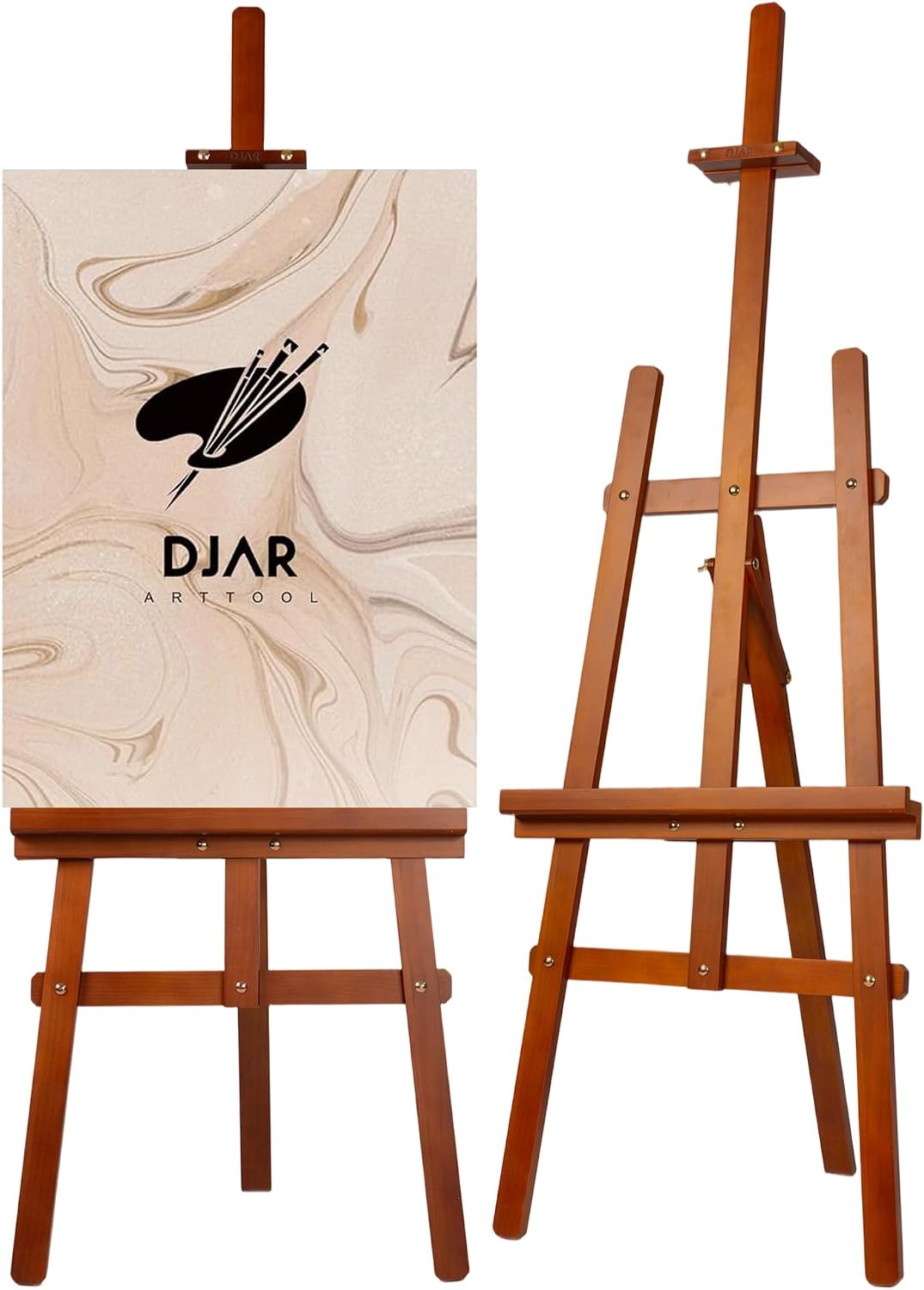 DJAR Wooden Painting Art Easel Stand for Adults, Tool-Less Assembly