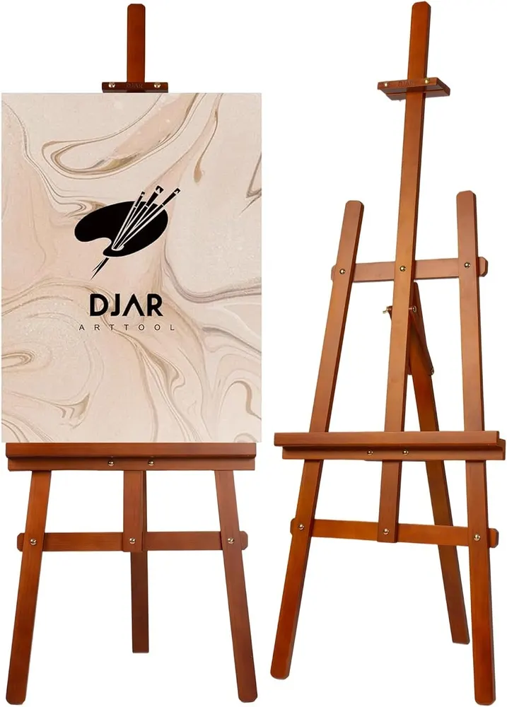 DJAR Wooden Painting Art Easel Stand for Adults, Tool-Less Assembly