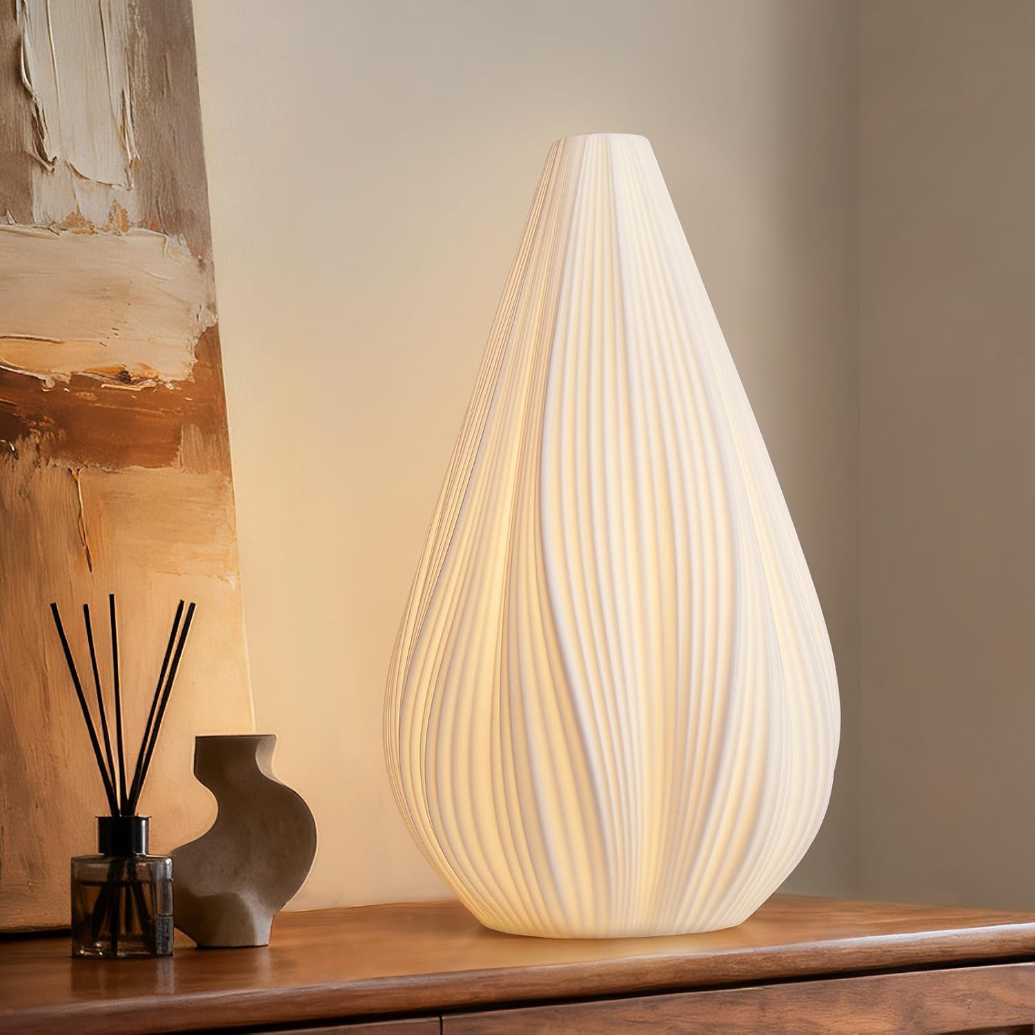 RONDURE Handcrafted Ceramic Table Lamp (Flora)