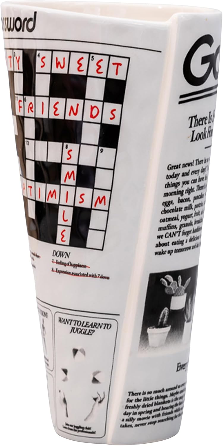 ban.do Vintage Newspaper Ceramic Vase