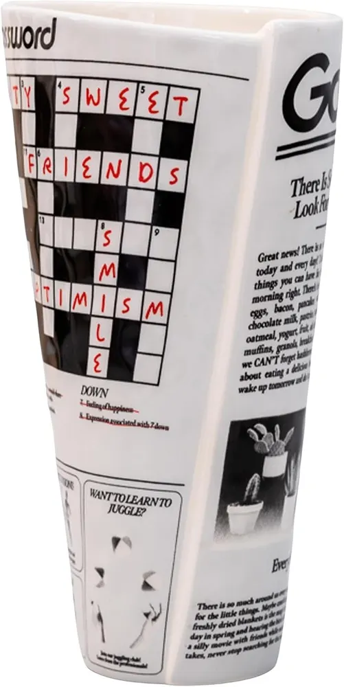 ban.do Vintage Newspaper Ceramic Vase