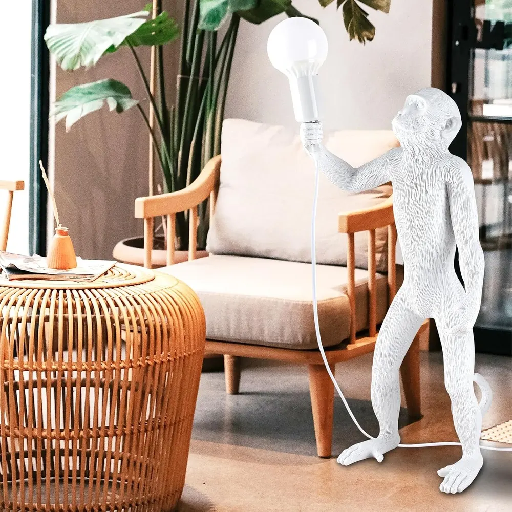 CHABEI Resin Standing Monkey Table Lamp