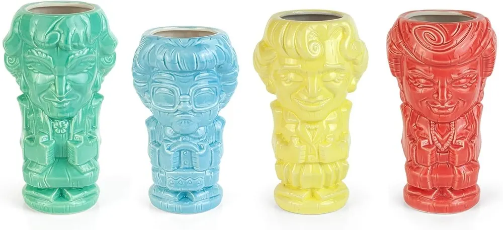 Geeki Tikis The Golden Girls Cast Mugs, Set of 4 (Dorothy, Rose, Blanche, Sophia)