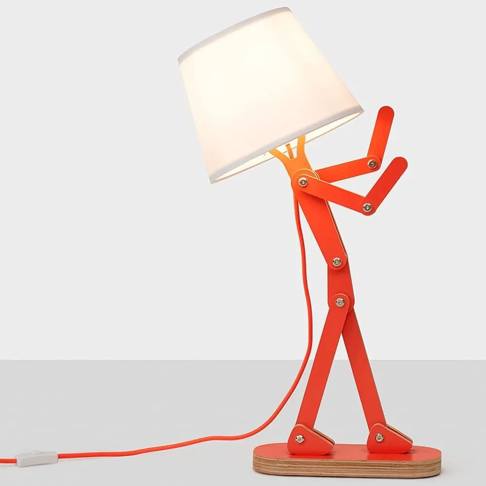 HROOME Wood Swing Arm Desk Lamp (Orange)