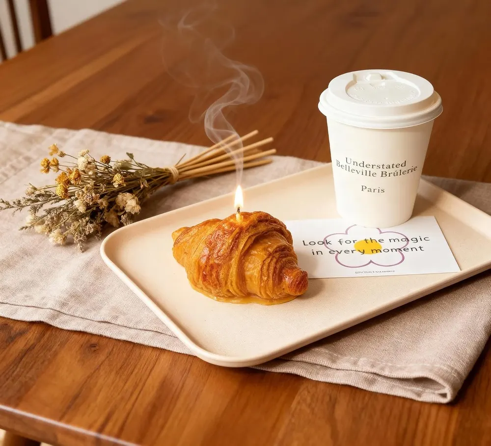 Croissant-Shaped Scented Candle