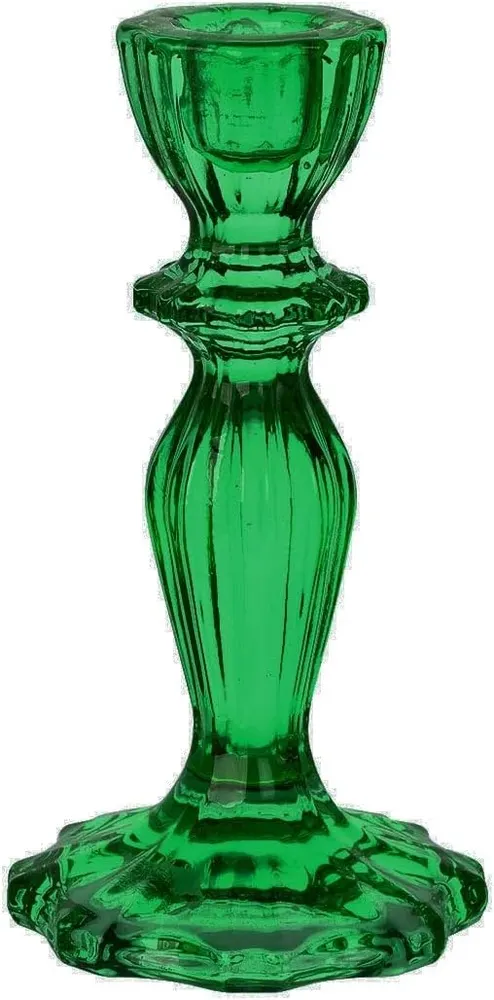 Talking Tables Dark Green Glass Candlestick Holder