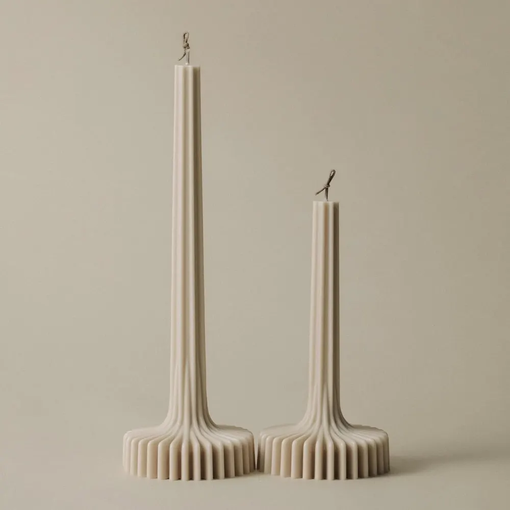 LAWA Vase Candle, Set of 2 (Moon Gray)