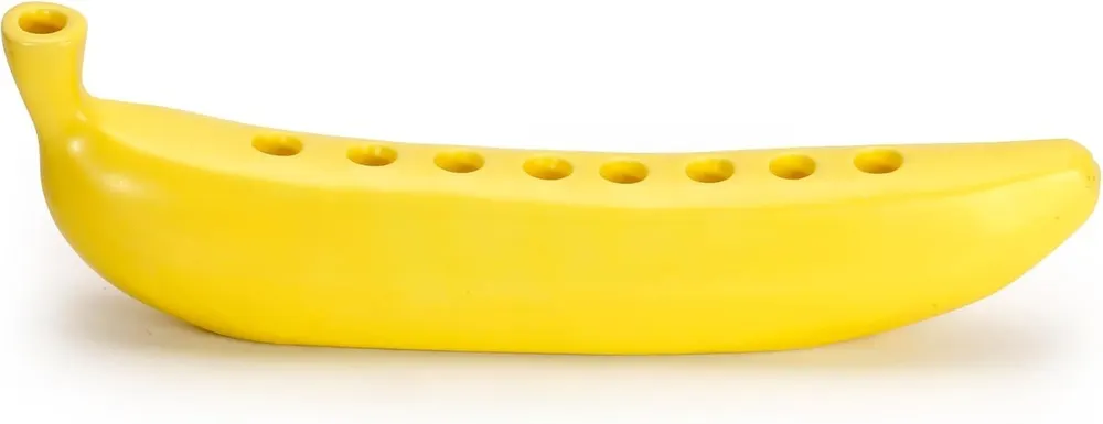 Kikkerland Novelty Ceramic Banorah (Banana-Shaped Menorah)