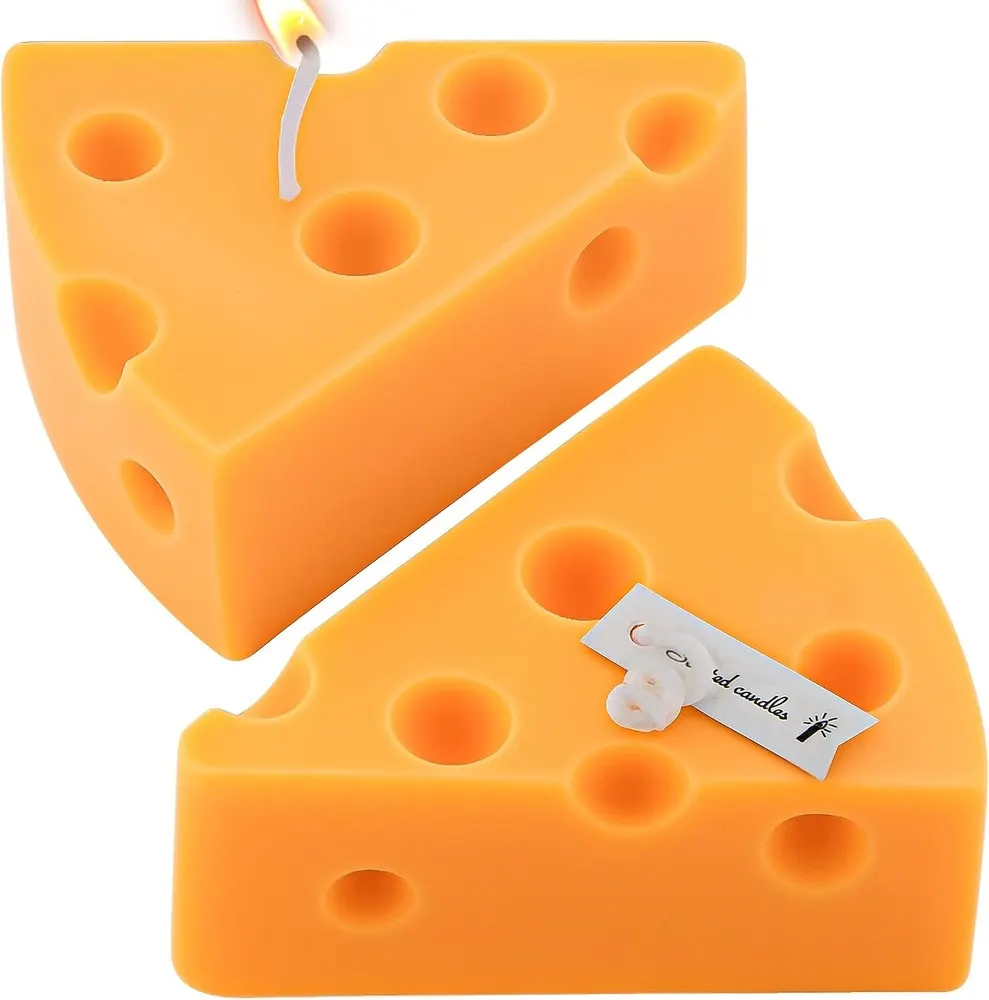 SHIDOW Cheese Shaped Scented Candles, 2-Pack