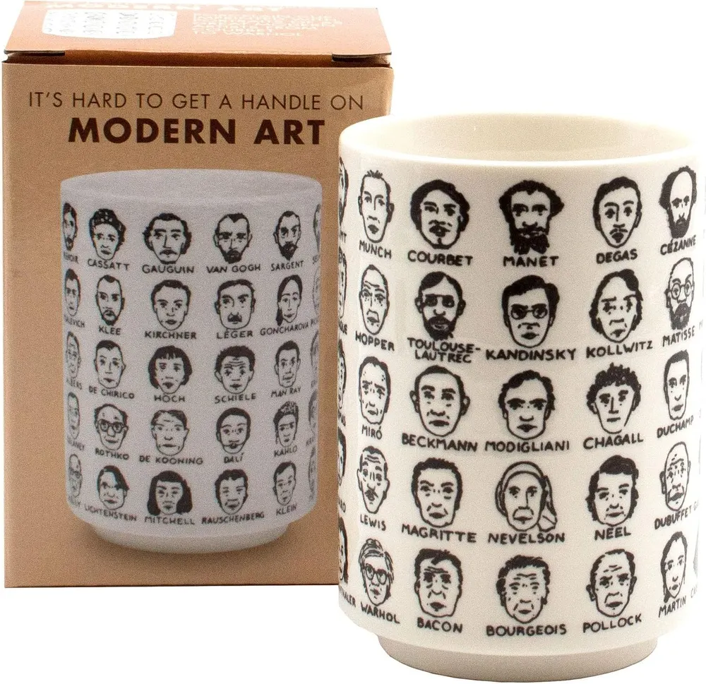The Unemployed Philosophers Guild "It's Hard to Get a Handle on Modern Art" Porcelain Tea Cup
