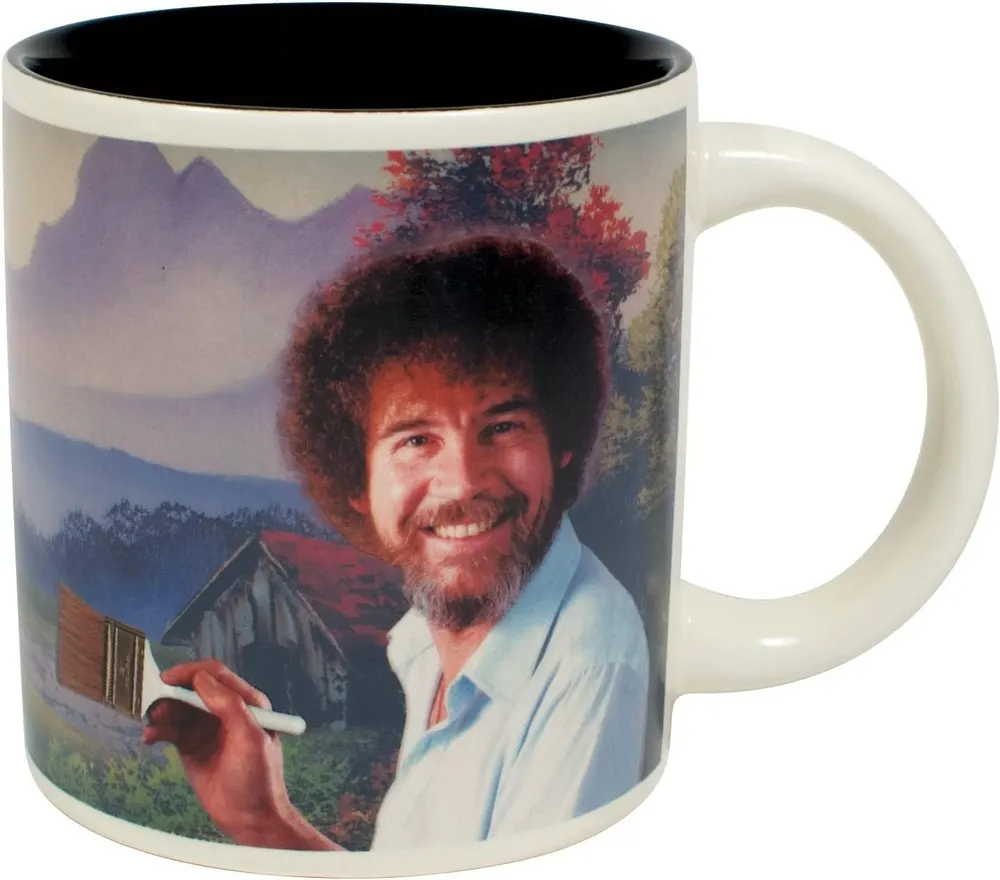 The Unemployed Philosophers Guild Bob Ross Heat Changing Mug