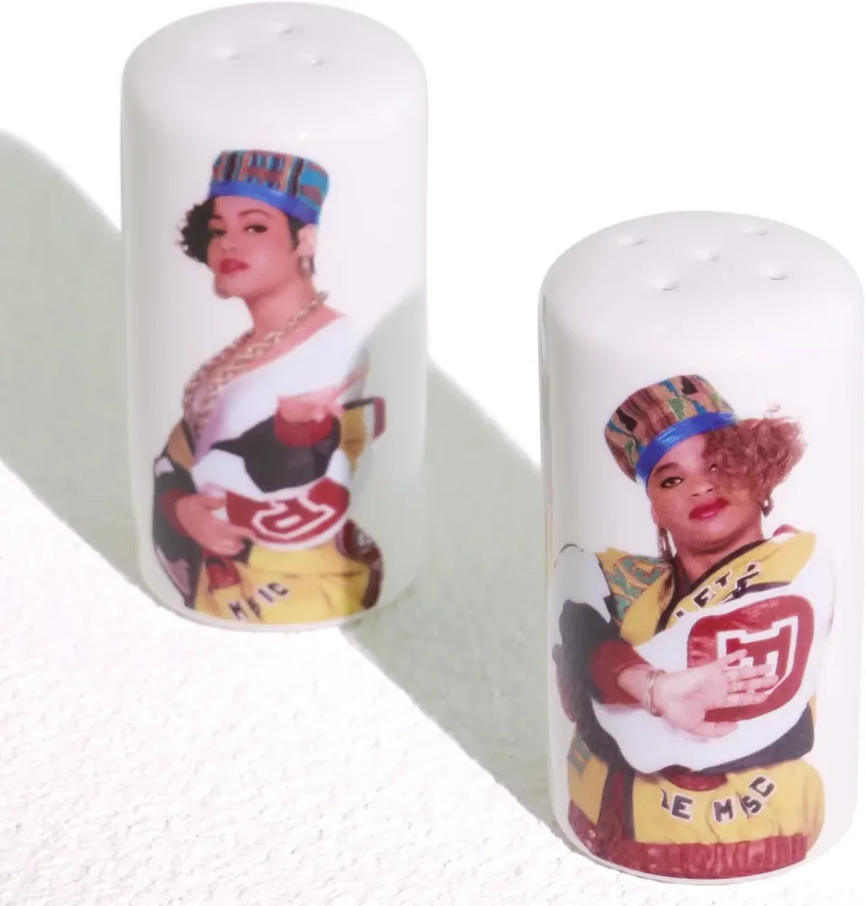 Retro Portrait Ceramic Salt and Pepper Shakers, Set of 2