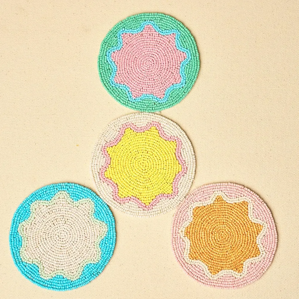 Dreamy Walls Beaded Coaster Set of 4