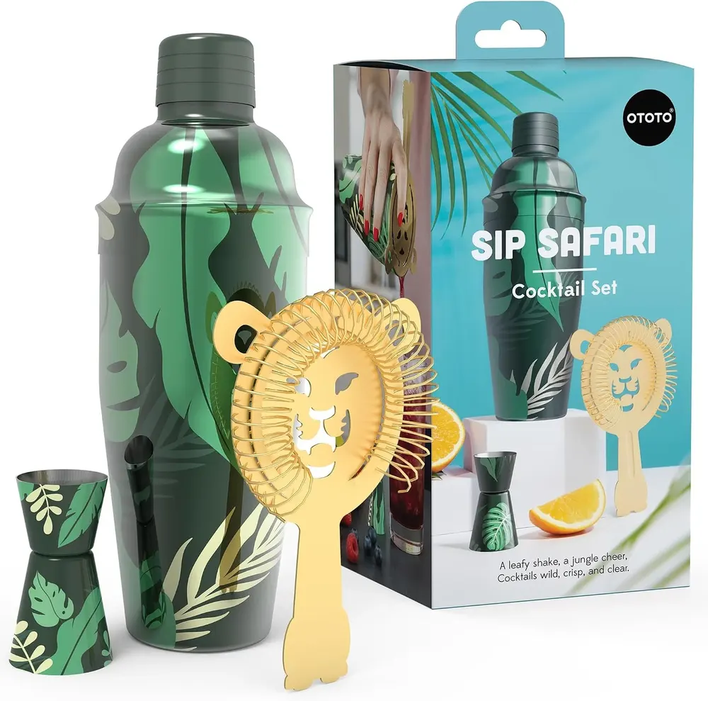 OTOTO Sip Safari Cocktail Shaker Set