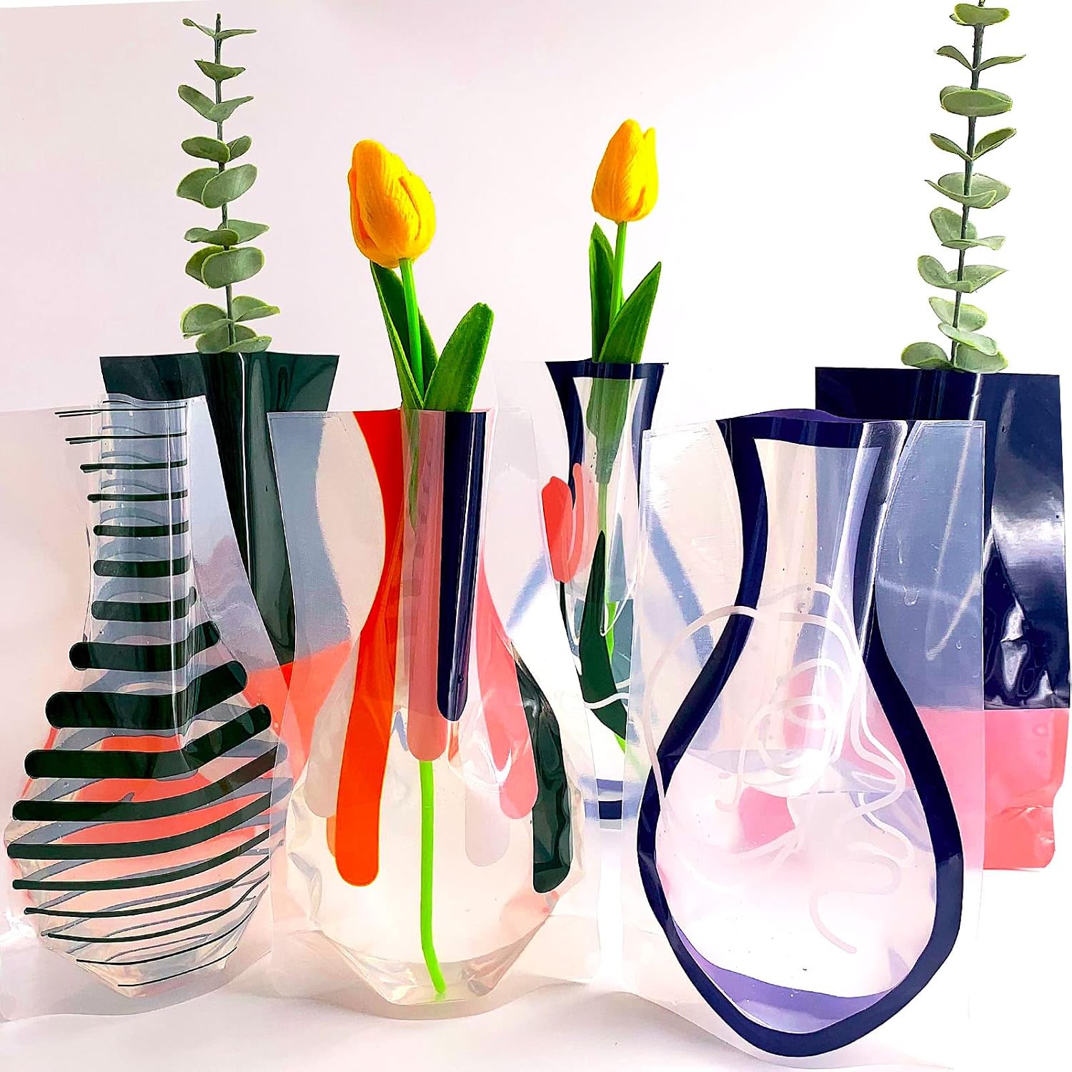 BLOFLO Collapsible Flower Vases, Set of 6