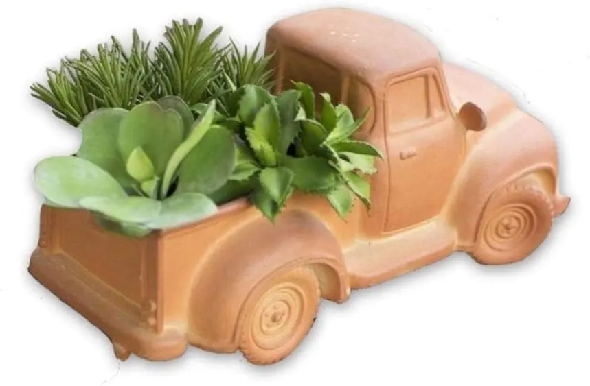 Terracotta Pickup Truck Planter