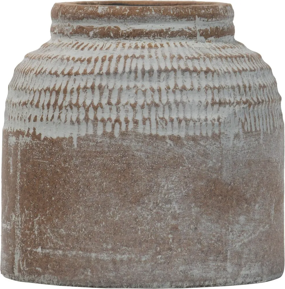 Foreside Home and Garden Small Antique Terracotta Planter