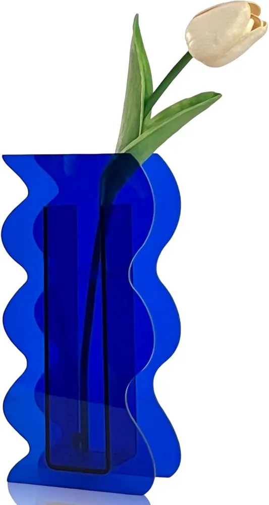 BLOFLO Klein Blue Acrylic Wave Vase