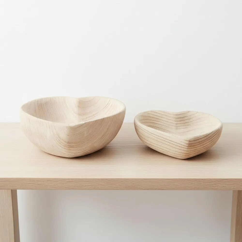 Decorative Heart Shape Bowl, Set of 2